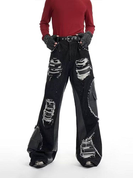 Retro Rivet Stitching Skinny Jeans - Mid-High Waist Denim Trousers - Buy Center US