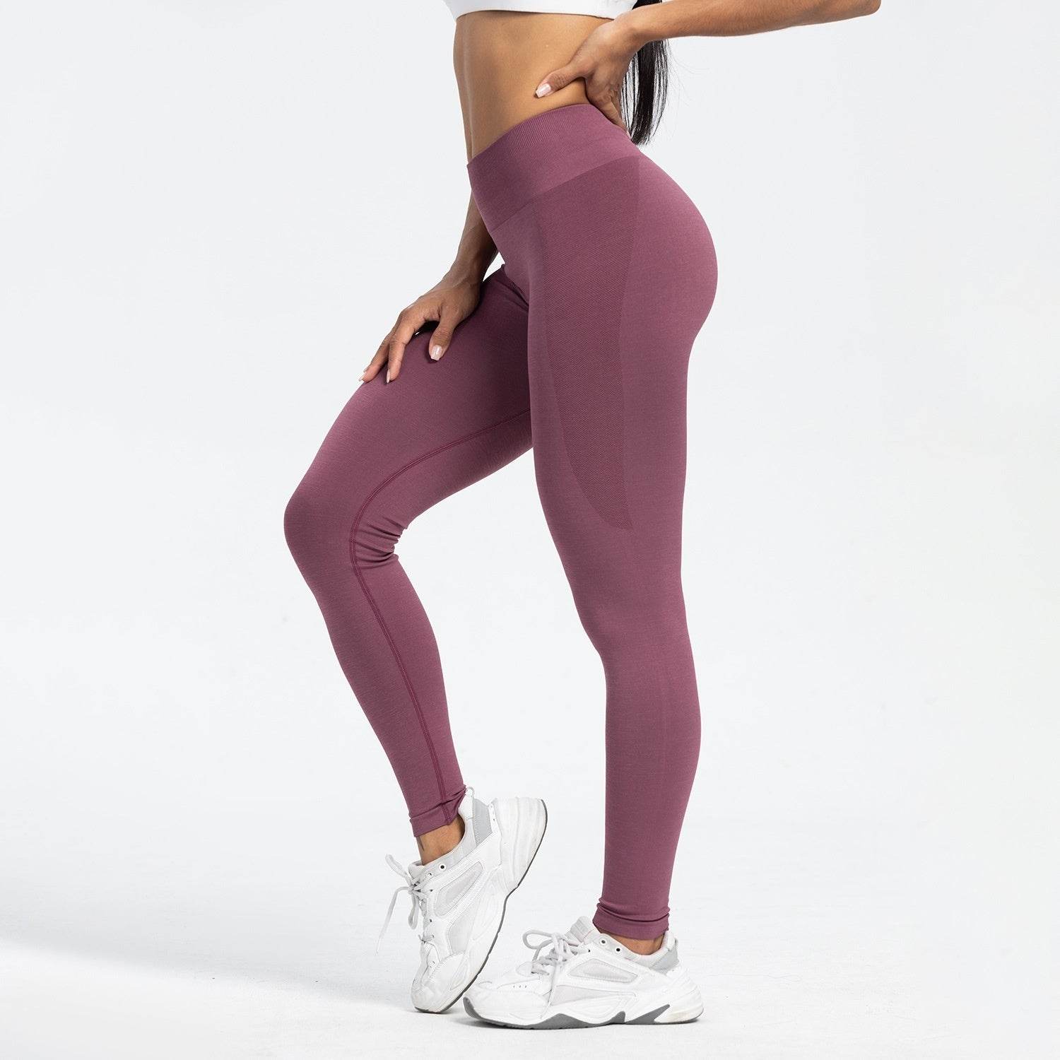 Women's High Waist Yoga Pants - Seamless Fitness Pants in Various Colors - Buy Center US