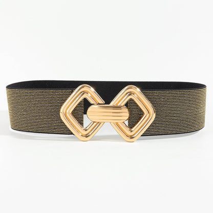 Stylish Wide Waist Elastic Belt for Women - Versatile PU Leather Design - Buy Center US