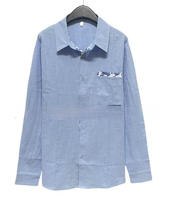 Buycenter Men's Long-Sleeved Polo Shirt - Casual Cotton Blend Cardigan - Buy Center US