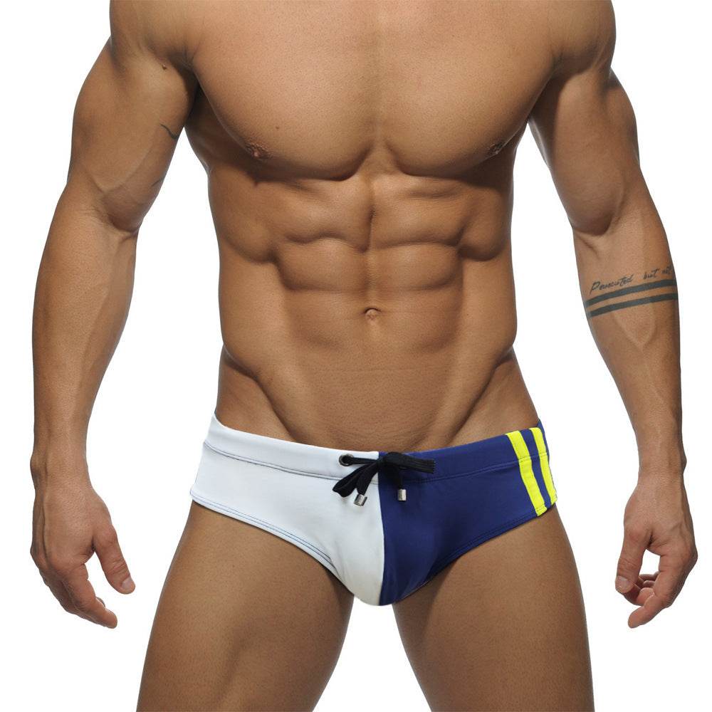 Buycenter Men's Swim Briefs - Color Matching, Close-Fitting Stylish Shorts - Buy Center US