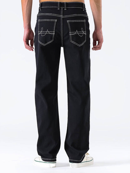 Men's Slim Fit Stretch Denim Jeans - Street Style for All Seasons - Buy Center US