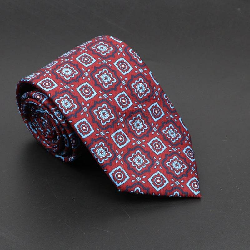 Buycenter Super Soft Silk Ties - 75mm Bohemian Necktie for Men - Buy Center US