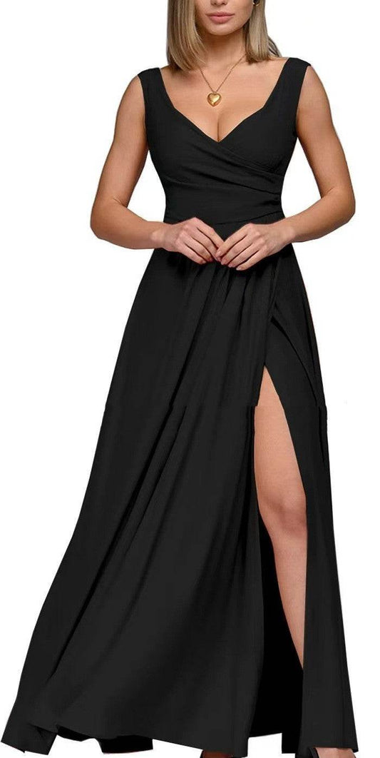 Solid Color Sleeveless Waist Dress - Mid Waist in Stylish Colors - Buy Center US