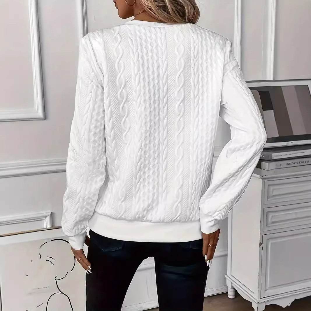 Solid Color Leisure Pullover Zipper Sweater - Half Sleeve, Loose Fit - Buy Center US