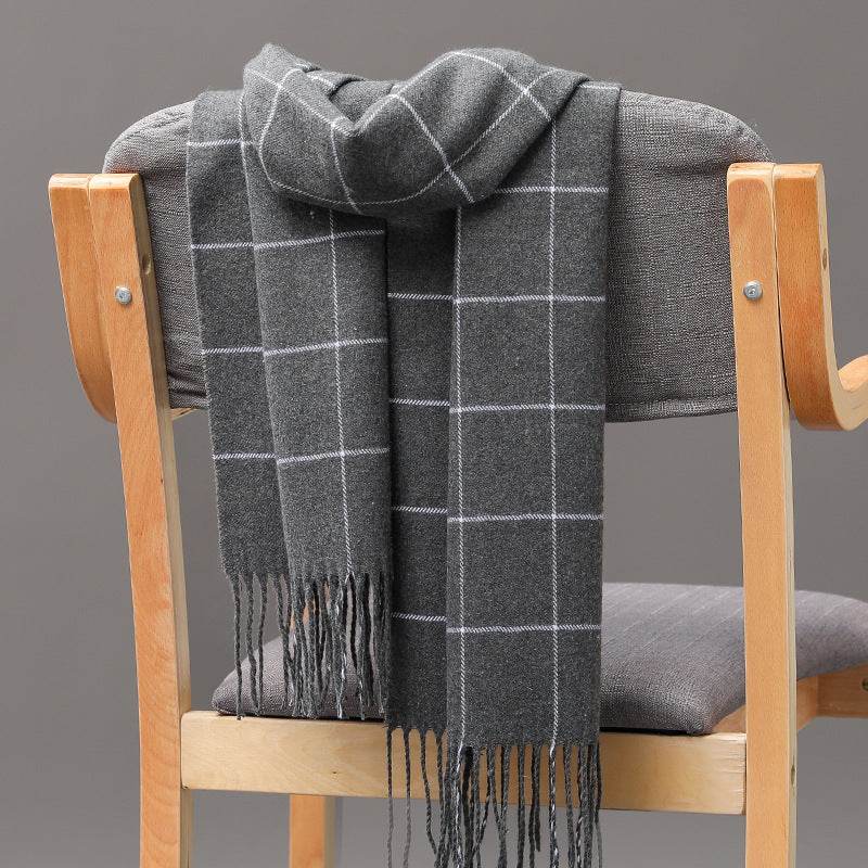 Buycenter British Plaid Cashmere Tassel Scarf for Couples & Kids - Buy Center US