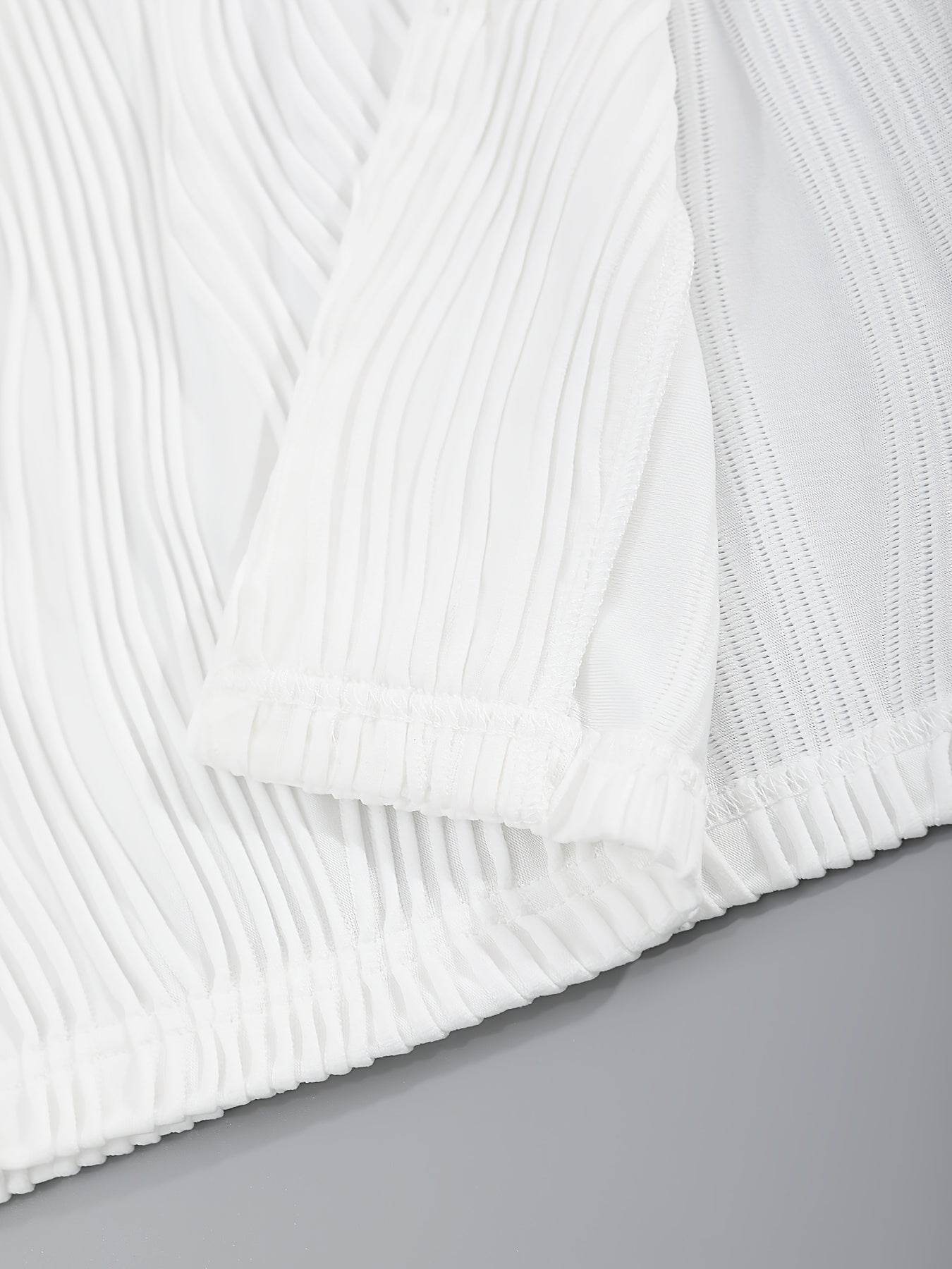 Men's Casual Short Sleeve Knitted Set - Lapel Button, Comfortable Fit - Buy Center US