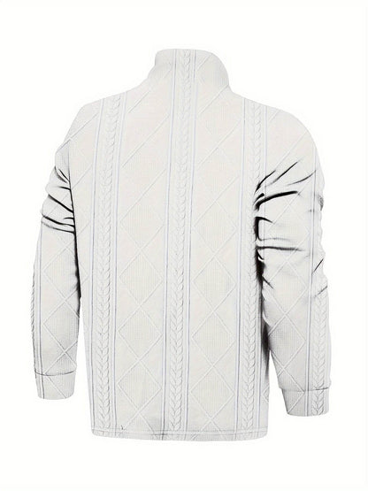 Casual Men's Jacket and Pants Set - Comfortable V-Neck, Perfect for Fall - Buy Center US