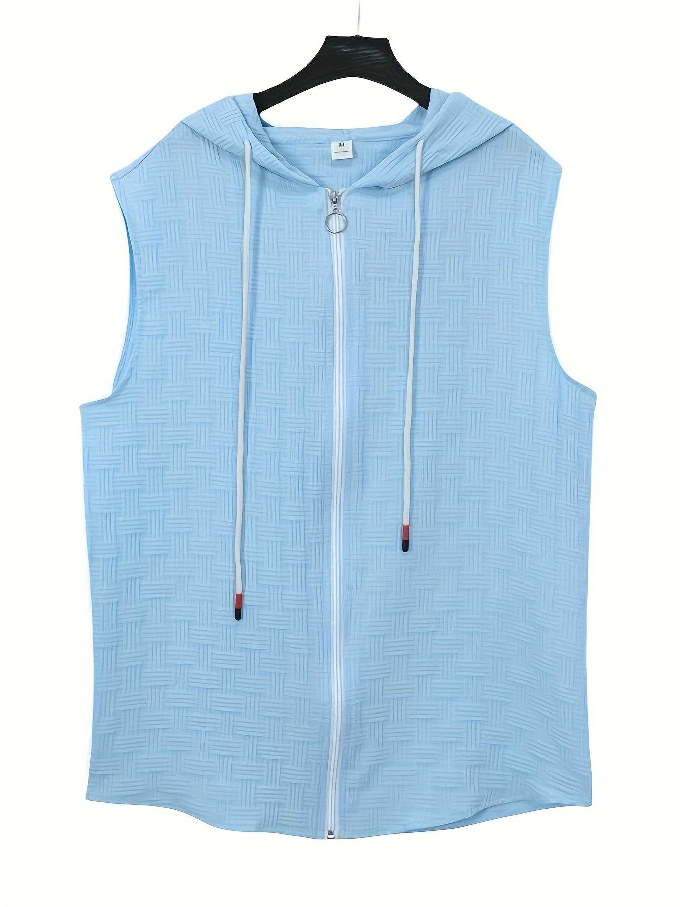 Men's Casual Sleeveless Hooded Sweater Set - Summer Beach Sports Outfit - Buy Center US