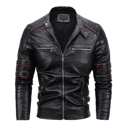 Buycenter Men's Plus Velvet Motorcycle Jacket - Casual & Stylish Fit - Buy Center US