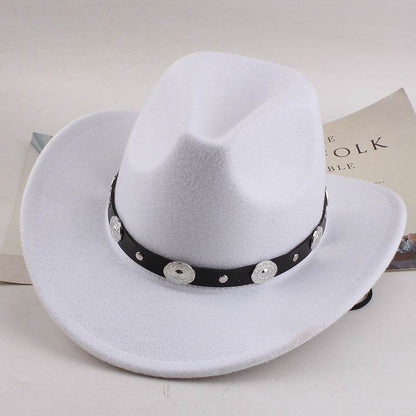 Woolen Cowboy Hat for Men & Women - Adjustable Ethnic Style Summer Accessory - Buy Center US