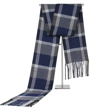Buycenter Men's Casual Plaid Scarf - Warm Imitation Cashmere Style - Buy Center US