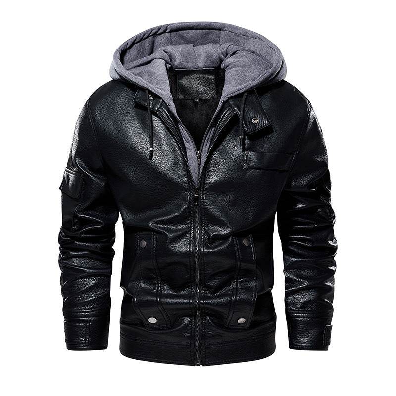 Buycenter Men's Leather Coat - Fashionable Warm Jacket for Winter - Buy Center US