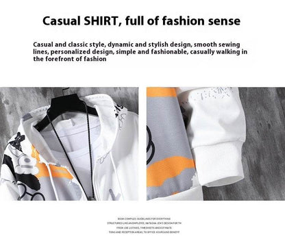 Buycenter Men's Casual Suit - Long Sleeve Zipper, Spring & Autumn Styles - Buy Center US