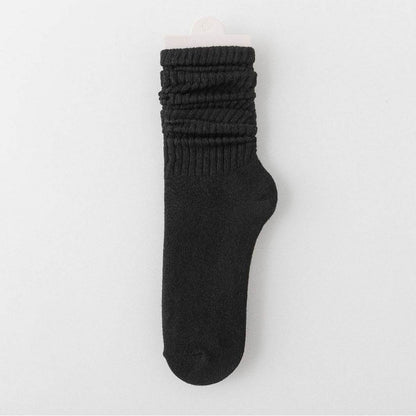 Stylish Pile Style Maillard Socks for Women - High Cylinder, Solid Colors - Buy Center US