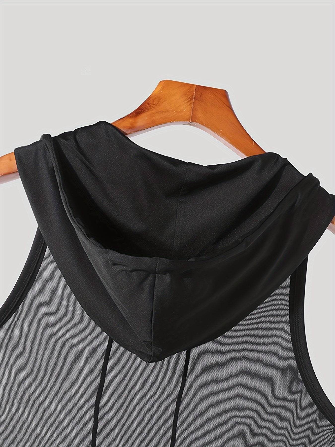 INCERUN Men's Hooded Tank Top - Quick Dry Moisture-Wicking Sleeveless Shirt - Buy Center US