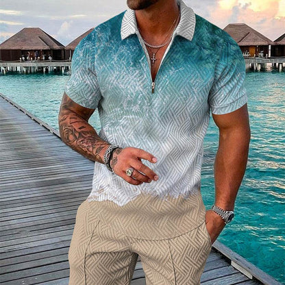 Men's 3D Printed Summer Short Sleeve Shirt Set - Hip Hop Style - Buy Center US