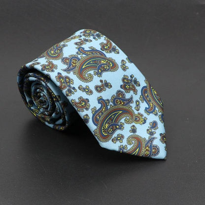 Buycenter Super Soft Silk Ties - 75mm Bohemian Necktie for Men - Buy Center US