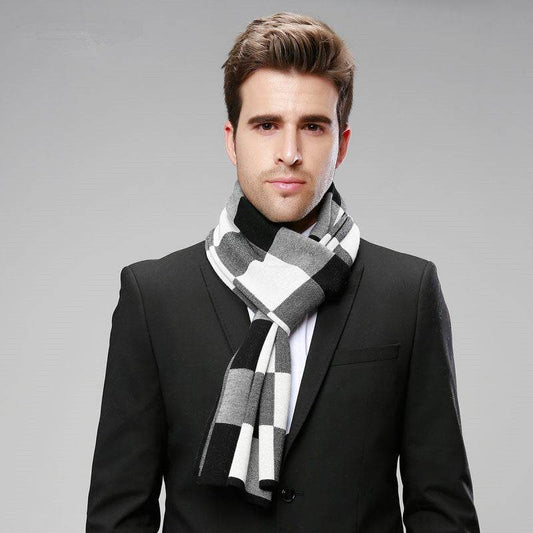 Classic British Checked Cashmere Scarf - Men's Warmth & Style - Buy Center US