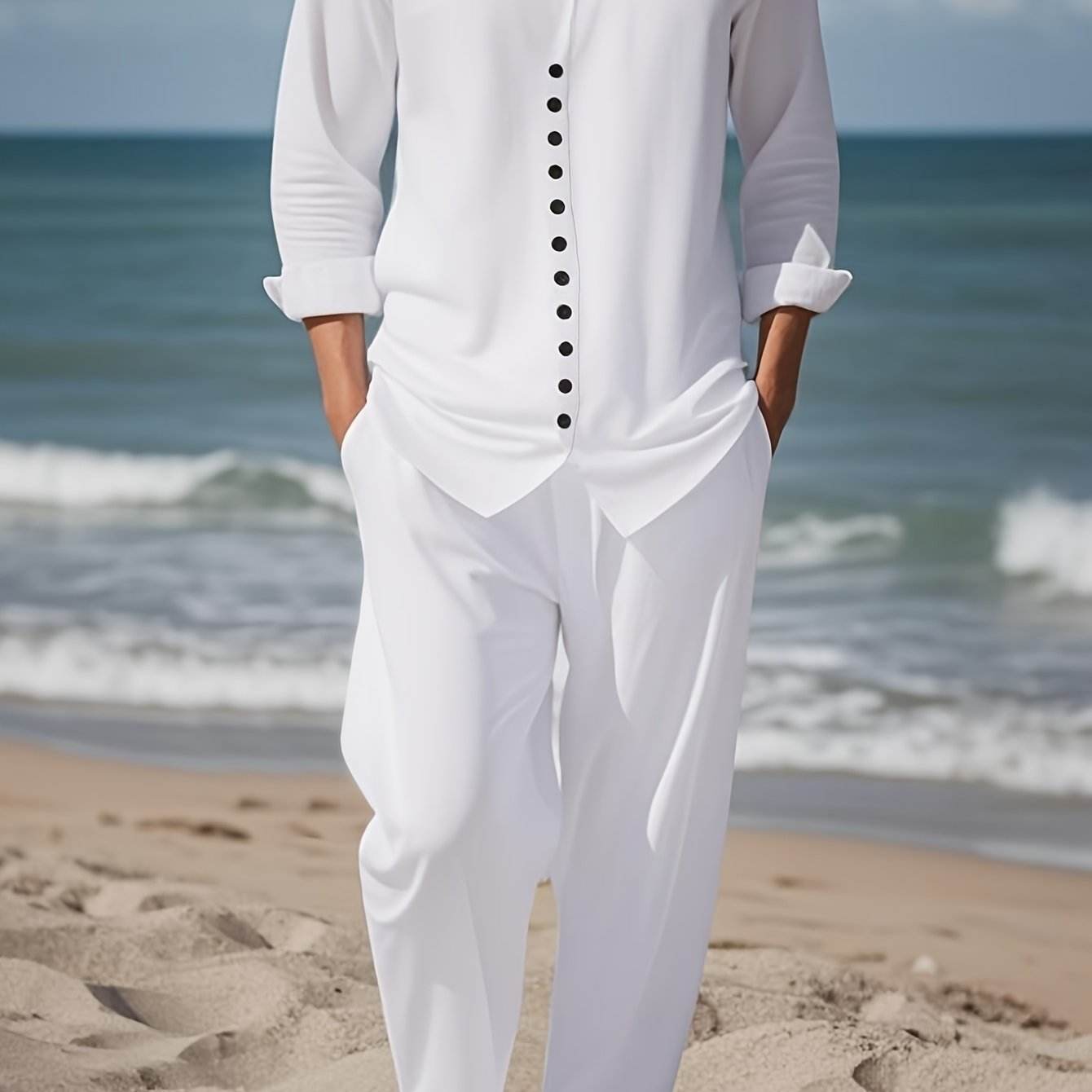 Men's Casual Pure White Print Suit - Perfect for All Seasons & Parties - Buy Center US