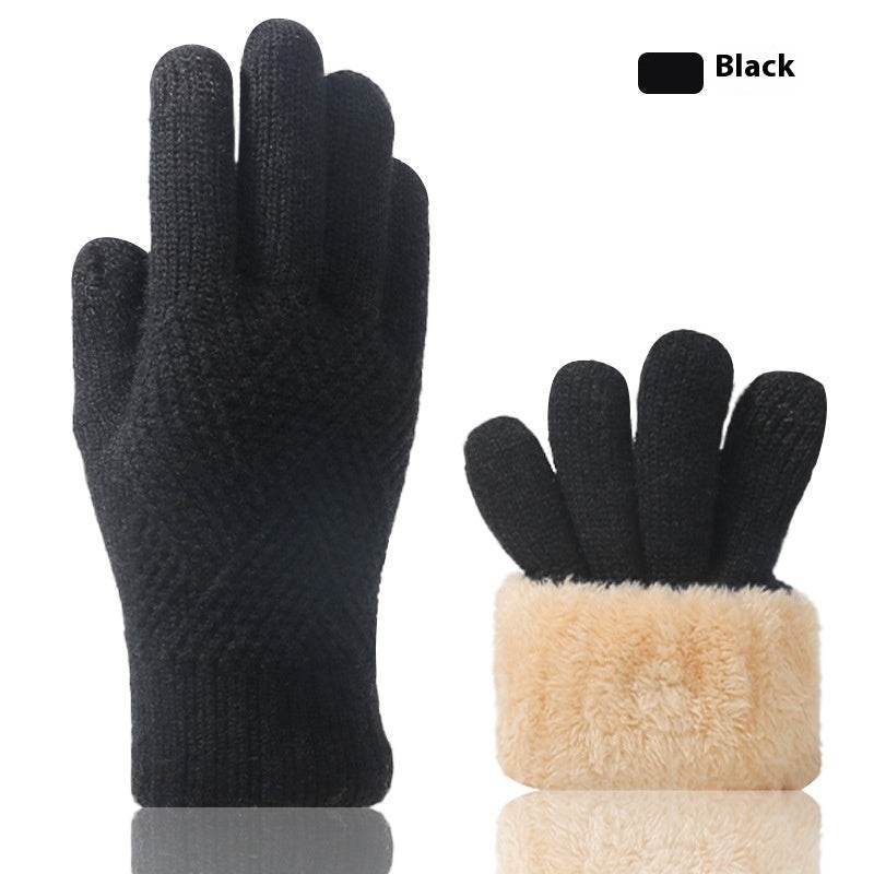 Double Layer Thermal Touch Screen Gloves - Windproof & Fleece-Lined Winter Wear - Buy Center US