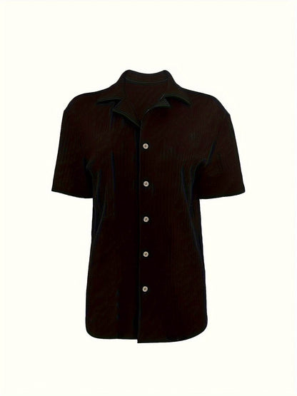 Men's Stretch Fit Casual Shirt - Lightweight, Breathable, Short Sleeve - Buy Center US