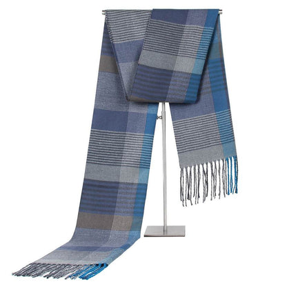 Buycenter Plaid Cashmere-like Scarf for Men - Warm Autumn & Winter Wear - Buy Center US