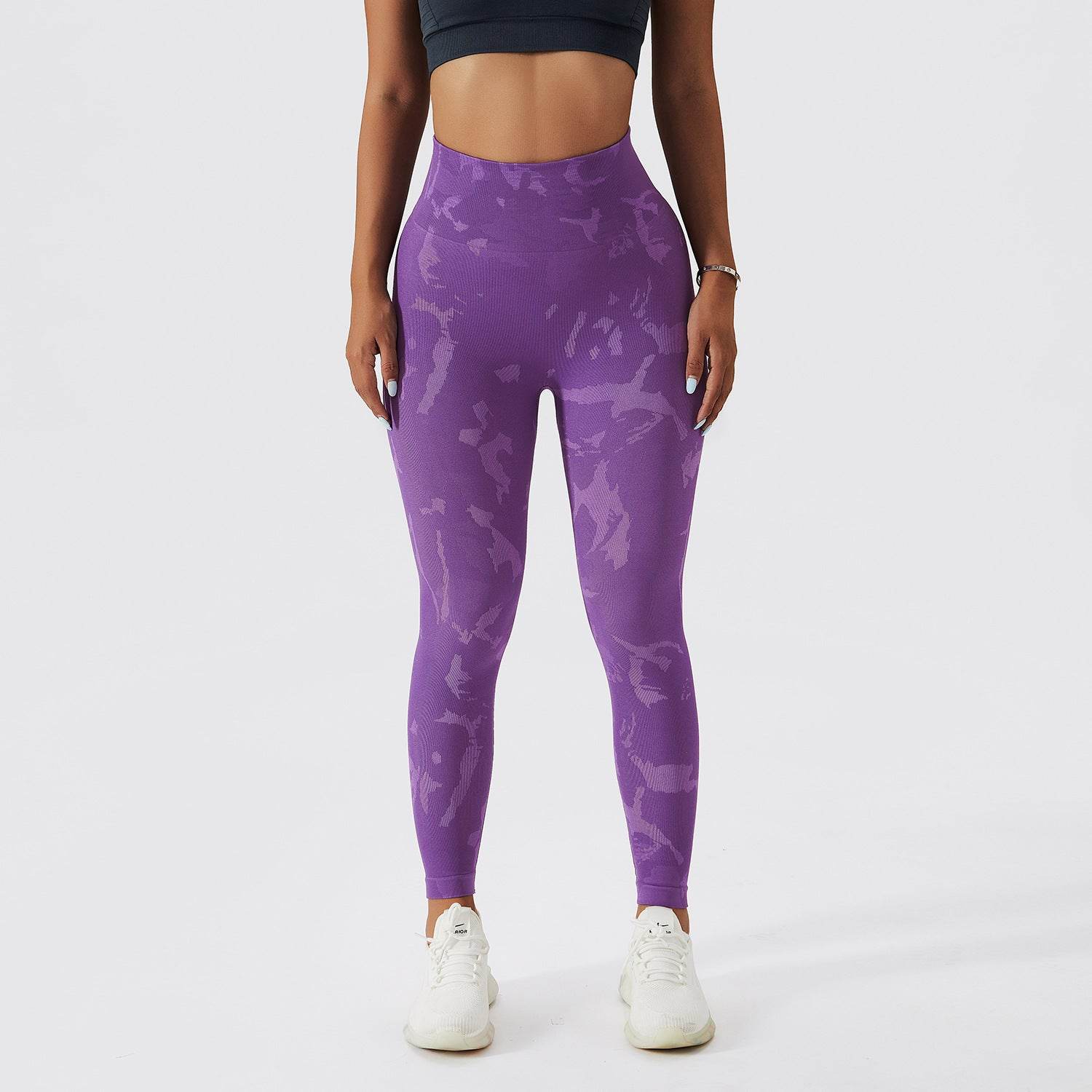 Women's Camouflage Peach Hip Raise Fitness Pants - Quick-Drying for All Sports - Buy Center US