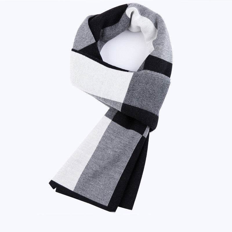 Buycenter Men's Warm Wool Plaid Scarf - Casual Fashion Accessory - Buy Center US