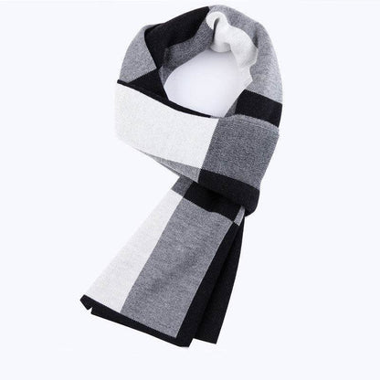 Buycenter Men's Warm Wool Plaid Scarf - Casual Fashion Accessory - Buy Center US