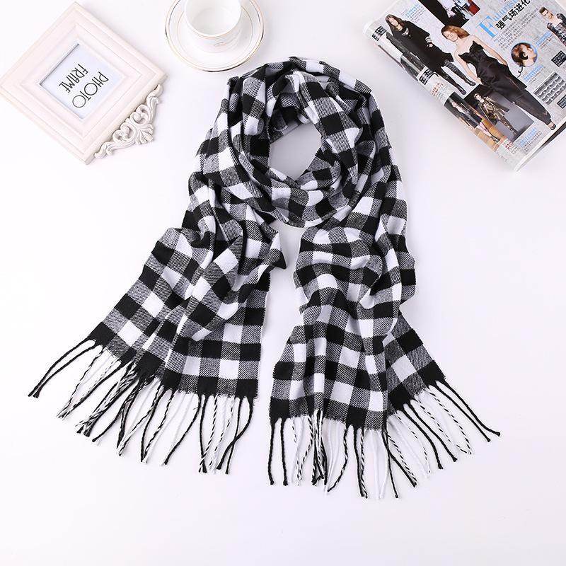 Buycenter Men's Fashion Plaid Faux Cashmere Scarf - Warm & Stylish - Buy Center US