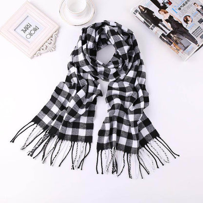 Buycenter Men's Fashion Plaid Faux Cashmere Scarf - Warm & Stylish - Buy Center US