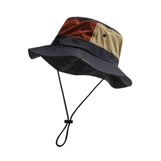 Colorblock Bucket Hat for Hiking & Camping - Unisex Sun Protection - Buy Center US