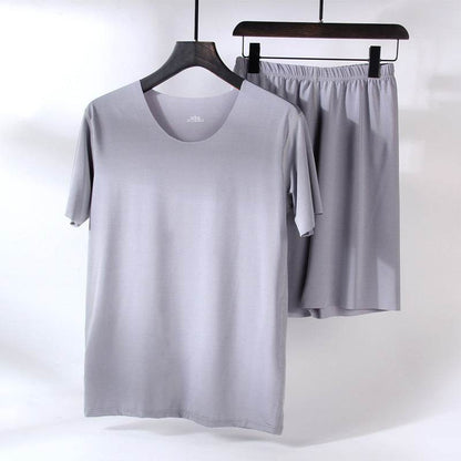 Buycenter Men's Summer Home Wear Suit - Short Sleeve & Shorts Set - Buy Center US