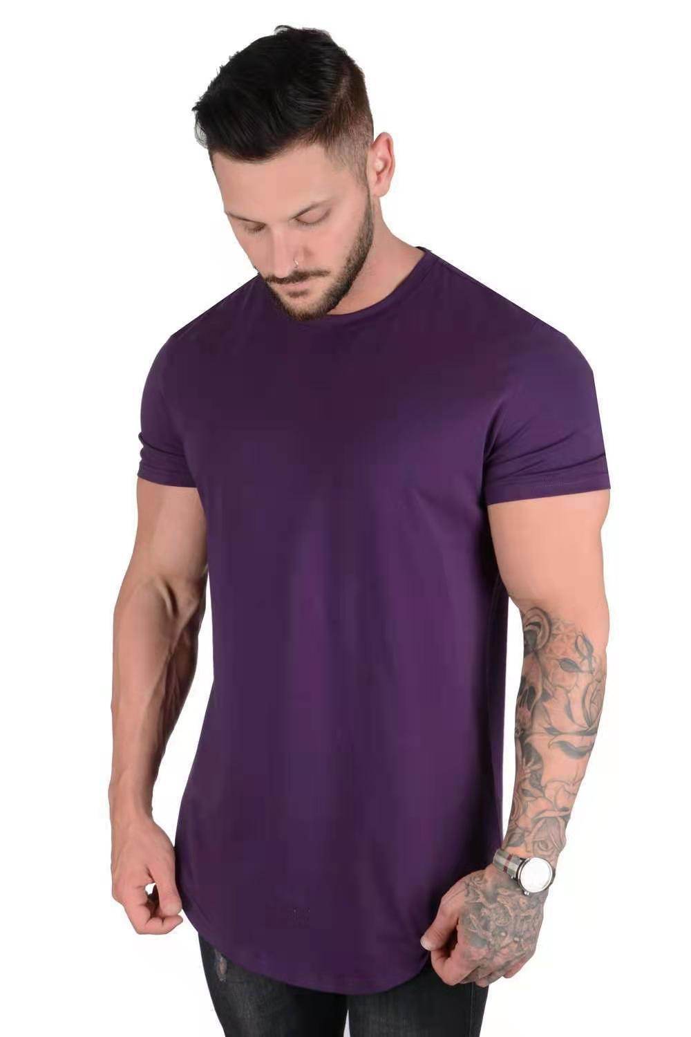 Men's Casual Sports T-Shirt - Short Sleeve Cotton Fitness Tee - Buy Center US