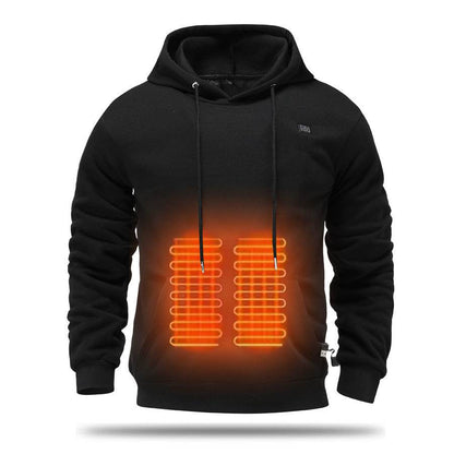 Buycenter Men's USB Heated Hoody - Warmth & Style in Black and Gray - Buy Center US