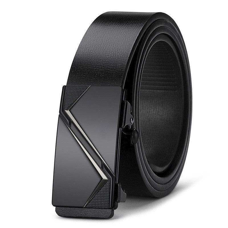 Buycenter Men's Automatic Buckle Belt - Two-layer Cowhide, Business Casual - Buy Center US