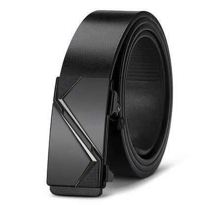 Buycenter Men's Automatic Buckle Belt - Two-layer Cowhide, Business Casual - Buy Center US