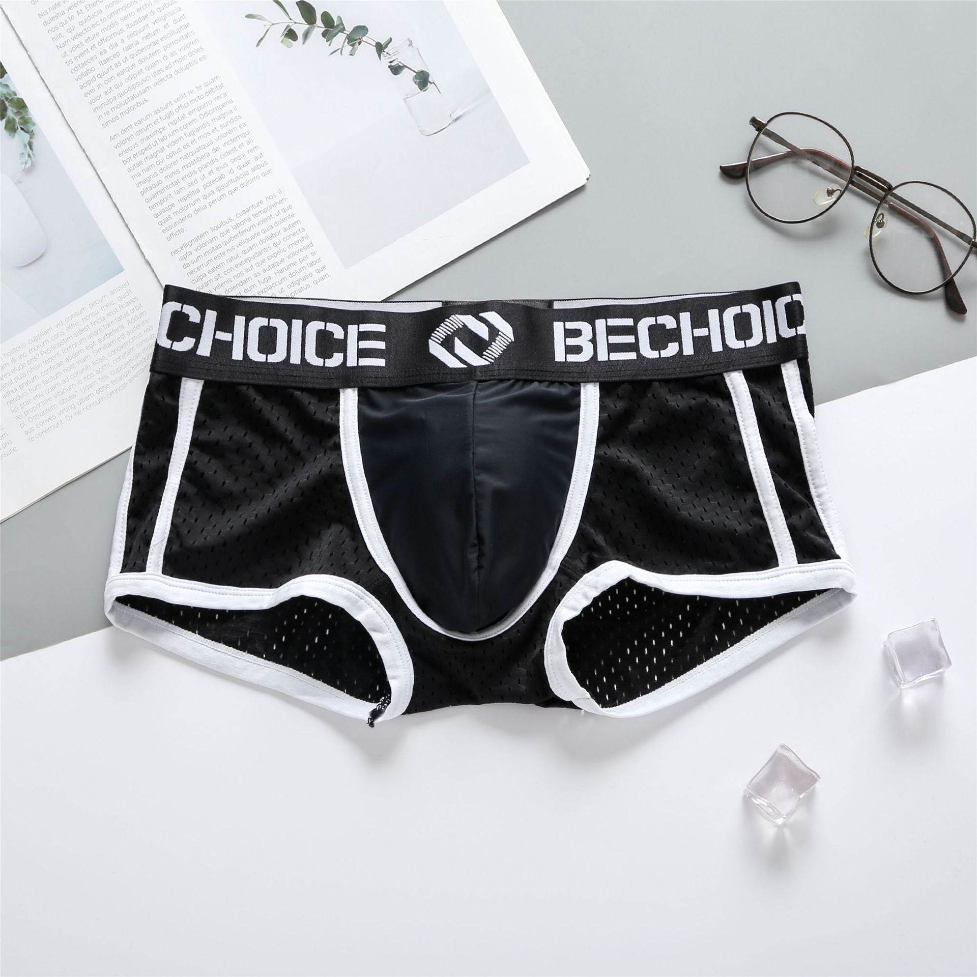 Buycenter Low Waist Mesh Underwear - Breathable Comfortable Boxers for Men - Buy Center US