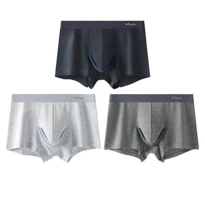 Buycenter Men's Summer Cotton Shorts - Hip Lift, Ventilation, Antibacterial - Buy Center US