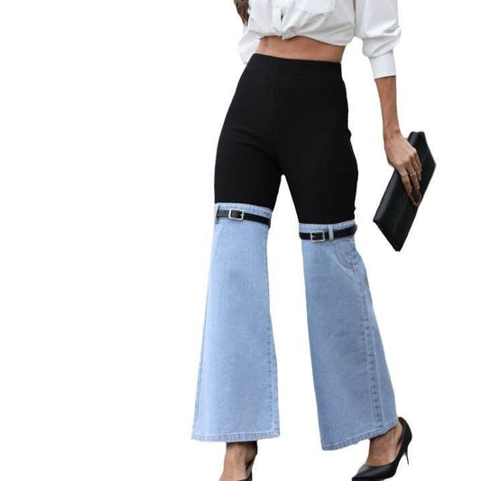 Fashion Slim Knit Denim Pants - High Elasticity & Stylish Stitching - Buy Center US