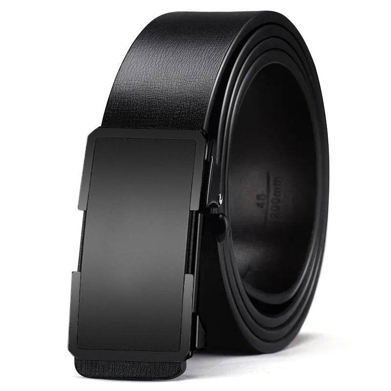 Buycenter Men's Automatic Buckle Belt - Two-layer Cowhide, Business Casual - Buy Center US