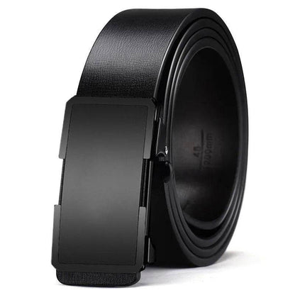 Buycenter Men's Automatic Buckle Belt - Two-layer Cowhide, Business Casual - Buy Center US
