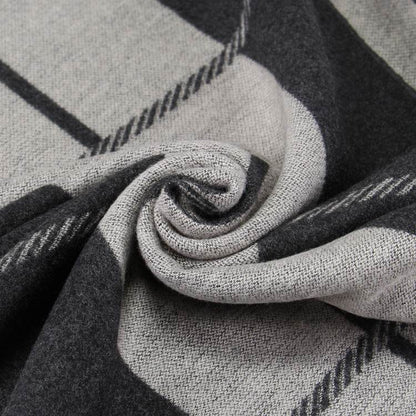 Buycenter Men's Warm Plaid Scarf - Stylish Imitation Cashmere for Winter - Buy Center US