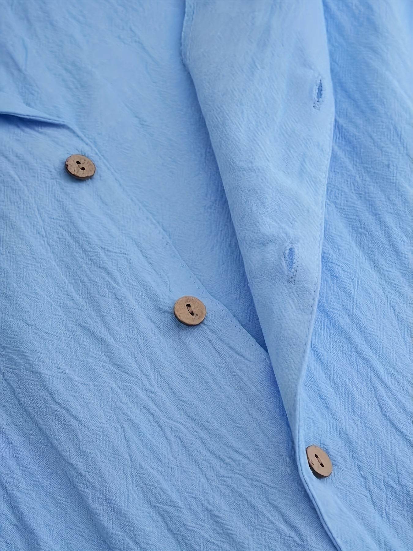 Men's Casual Outdoor Polyester Tops - Lapel Collar, All-Season Fit - Buy Center US
