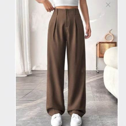 High Waist Wide Leg Leisure Suit Pants for Women - Versatile Autumn & Winter Styles - Buy Center US