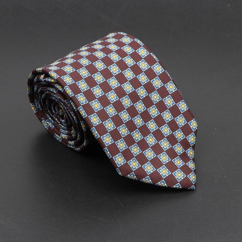 Buycenter Super Soft Silk Ties - 75mm Bohemian Necktie for Men - Buy Center US