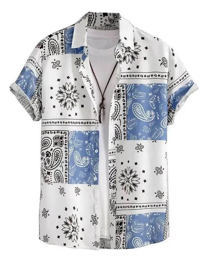 Casual Creative Hawaiian Shirt for Men - Striped, Short Sleeve Fashion - Buy Center US
