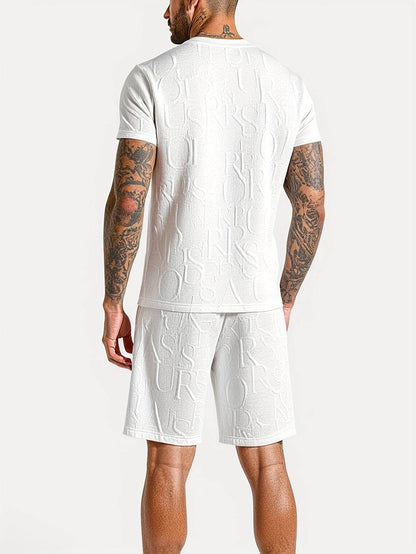 European-American Style Men's Fashion Set - Short Sleeve T-Shirt & Shorts - Buy Center US