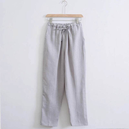 Buycenter Plus Size Lightweight Linen Summer Pants - Wide Leg & Casual - Buy Center US